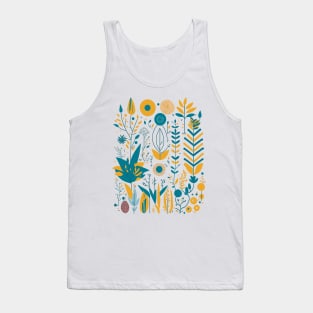 Bohemian Style Floral Shapes Tank Top